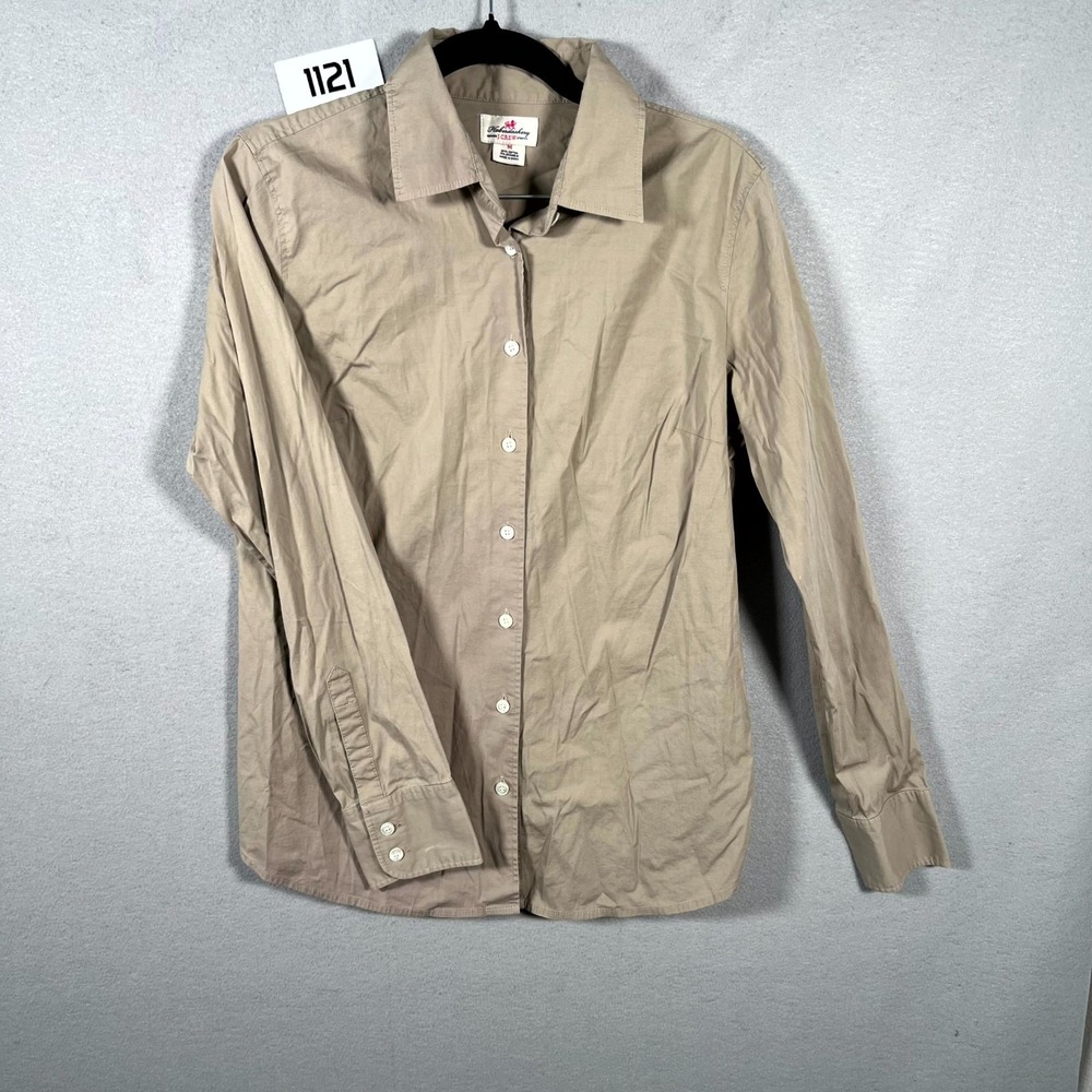 Haberdashery J.CREW Shirt Mens‎ Medium Gray Cotton Stretch Long Sleeve Button Up